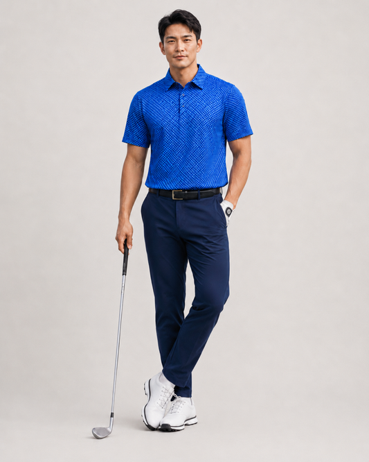 Cobalt Mesh Polo