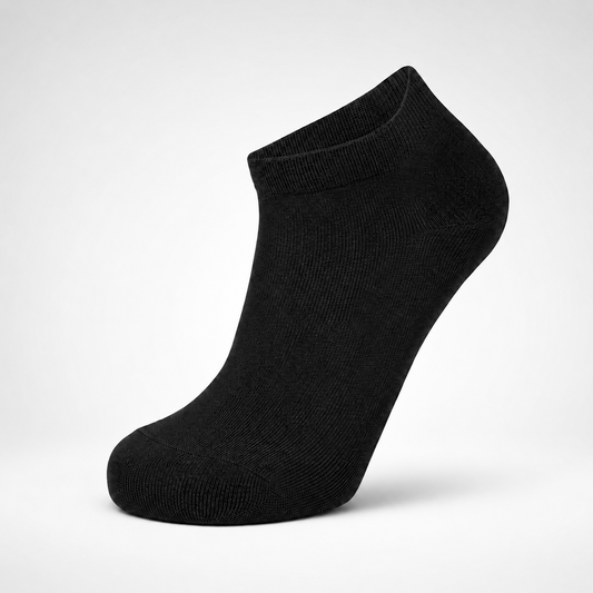 Black bamboo-blend ankle sock product view