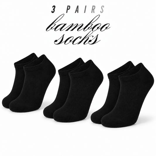 Bamboo-Blend Comfort Ankle Socks – 3 Pack